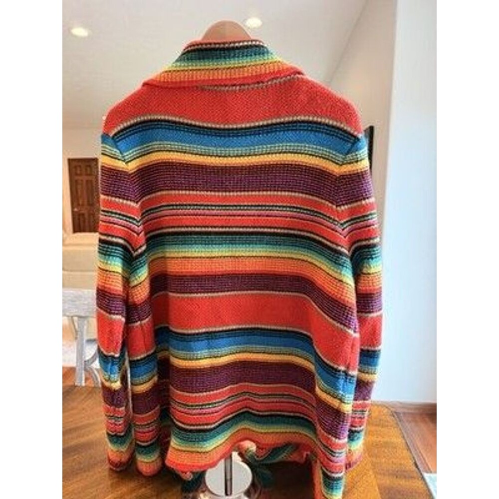 Rock & Roll Cowgirl Womens L Serape Cardigan Sweater Southwestern Western Boho - Picture 3 of 8